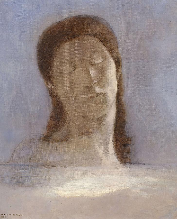 Odilon Redon Painting - Closed Eyes #11 by Odilon Redon