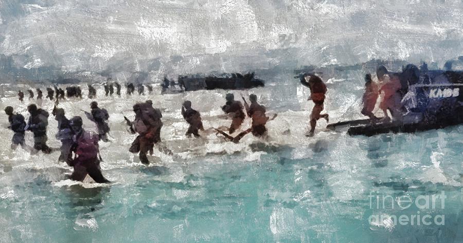 D Day Landings, WWII #10 Painting by Esoterica Art Agency