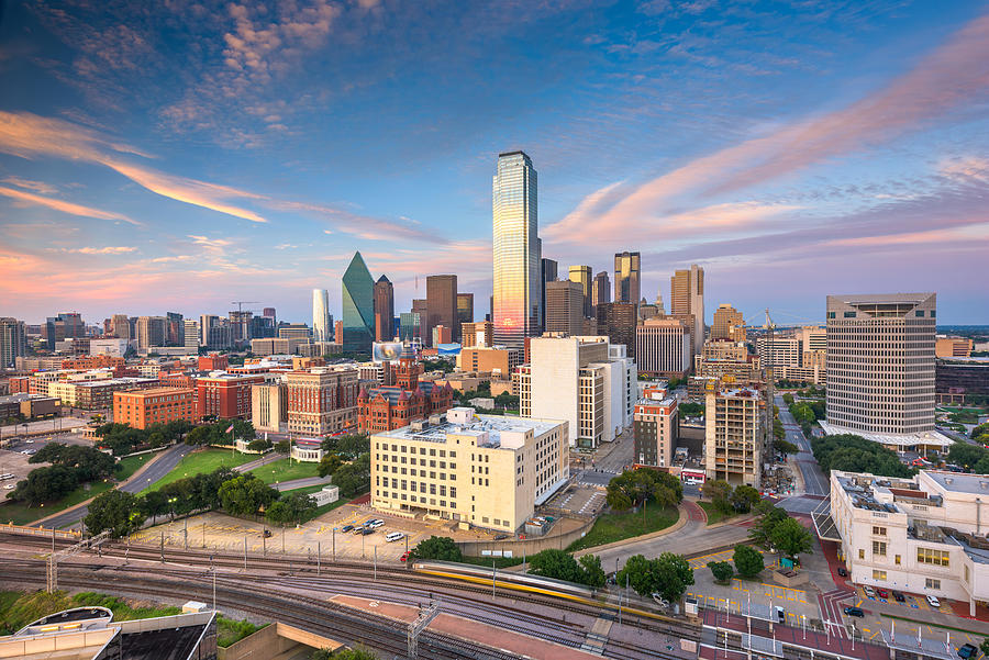 Dallas, Texas, Usa Skyline Over Dealey Photograph by Sean Pavone - Fine ...