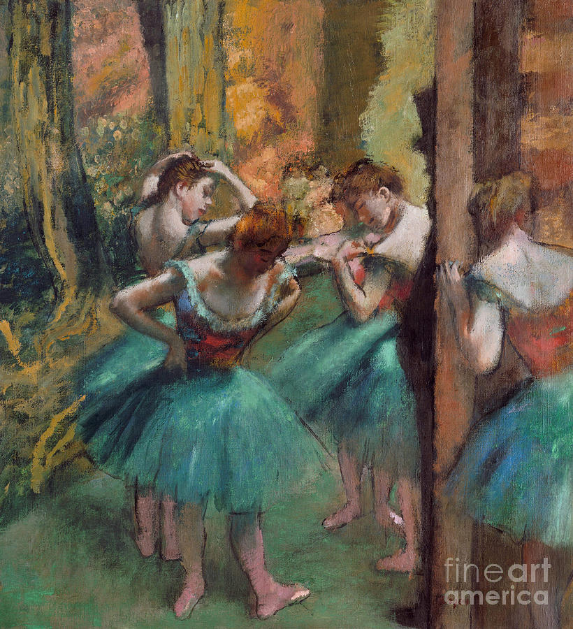 Dancers, Pink and Green Painting by Edgar Degas