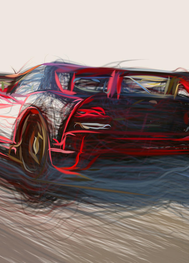 Dodge Viper Srt10 Acr Drawing Digital Art by CarsToon Concept - Fine ...