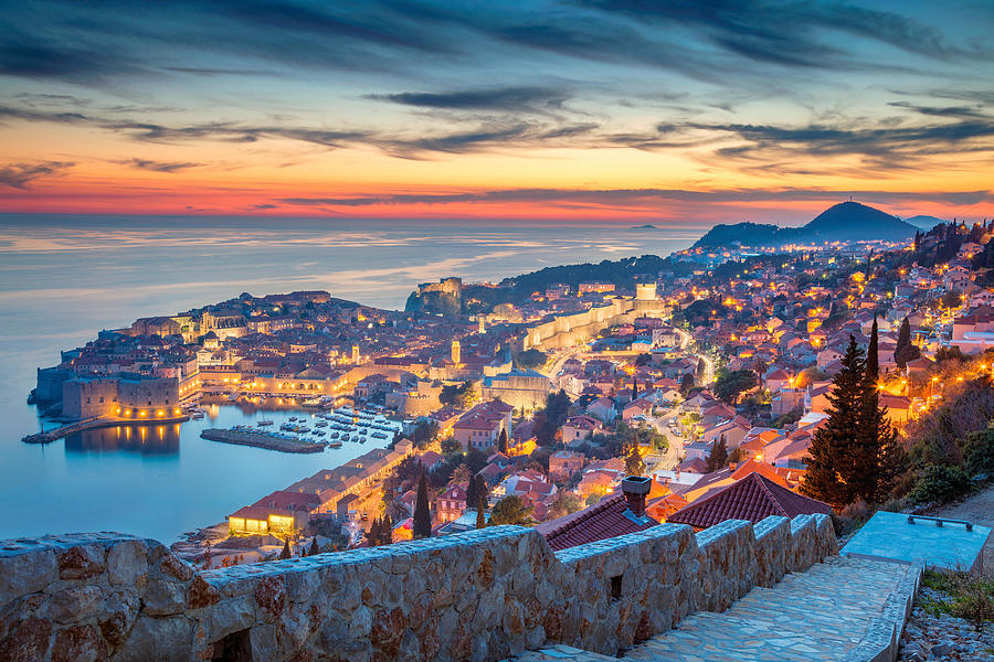 Sunset Photograph - Dubrovnik, Croatia. Beautiful Romantic #10 by Rudi1976