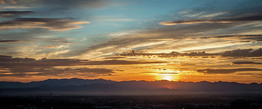 Early morning sunrise over valley of fire and las vegas #10 Photograph by Alex Grichenko