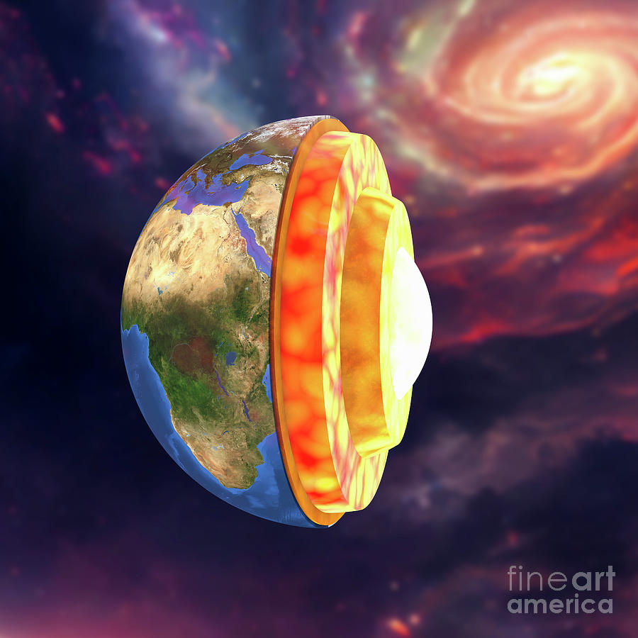 Earth's Internal Structure Photograph by Kateryna Kon/science Photo