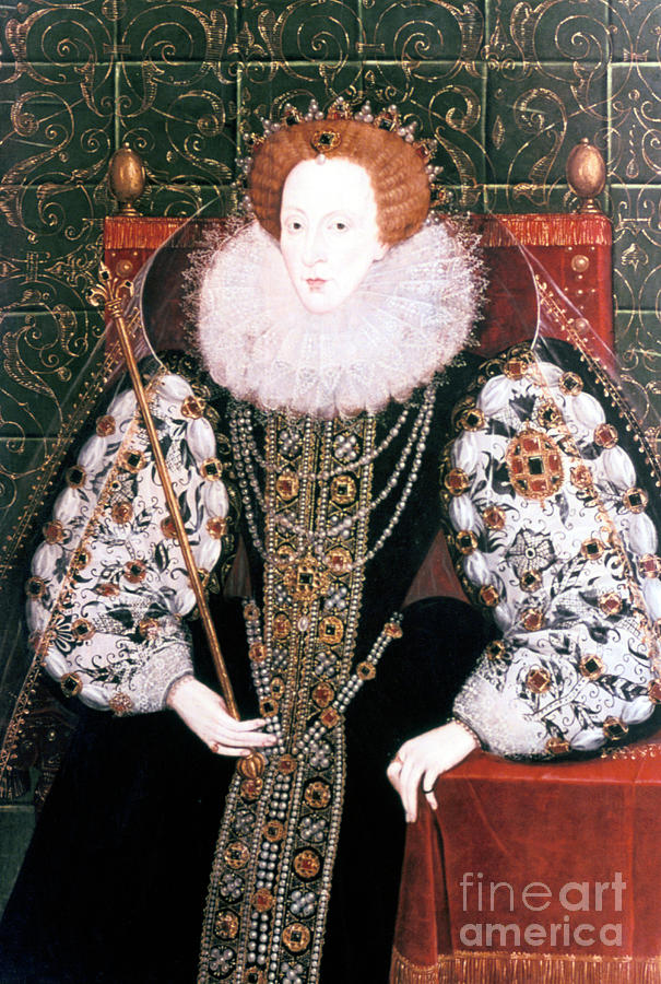 Elizabeth I, Queen Of England #10 Drawing by Print Collector
