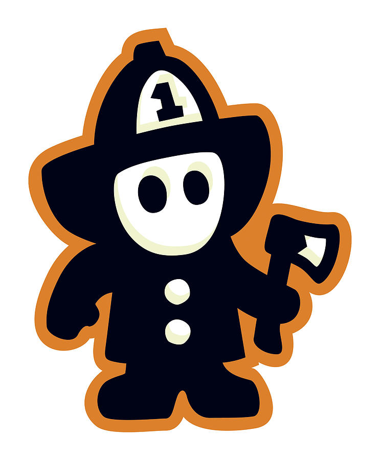 Halloween Drawing - Fireman #10 by CSA Images