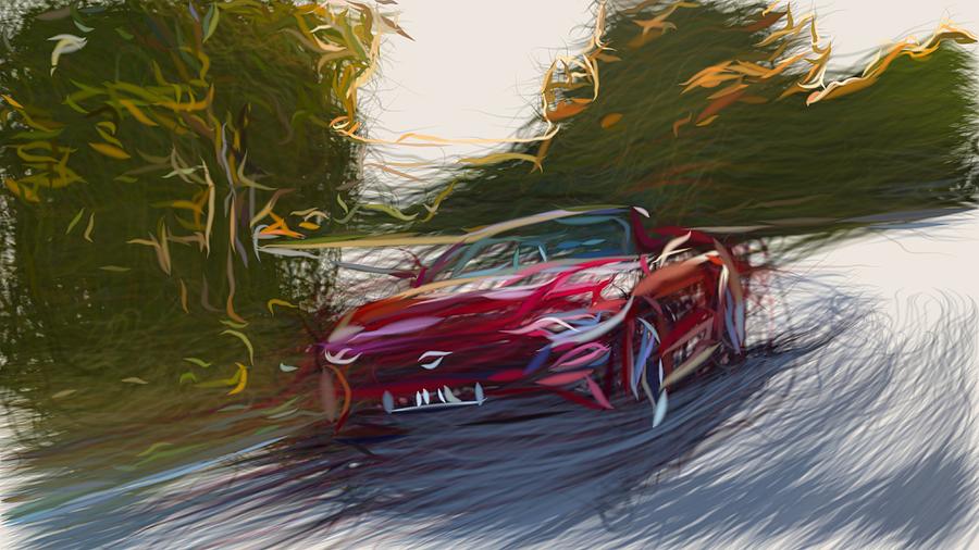 Ford Mustang GT Drawing #11 Digital Art by CarsToon Concept
