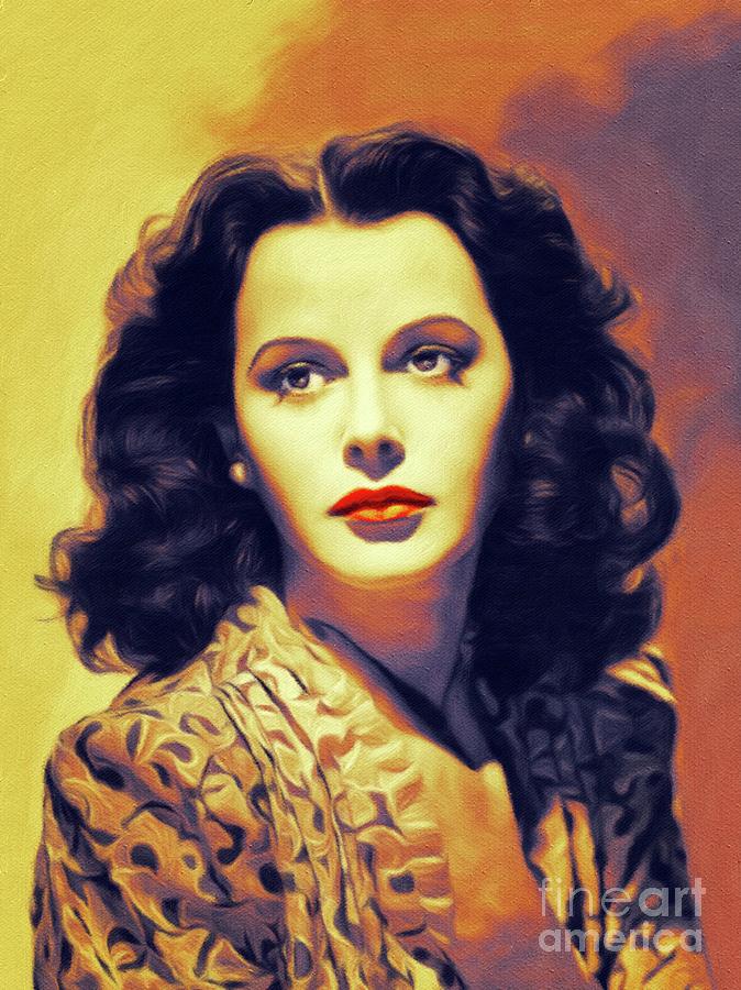 Hedy Lamarr, Vintage Movie Star Painting By Esoterica Art Agency - Fine 