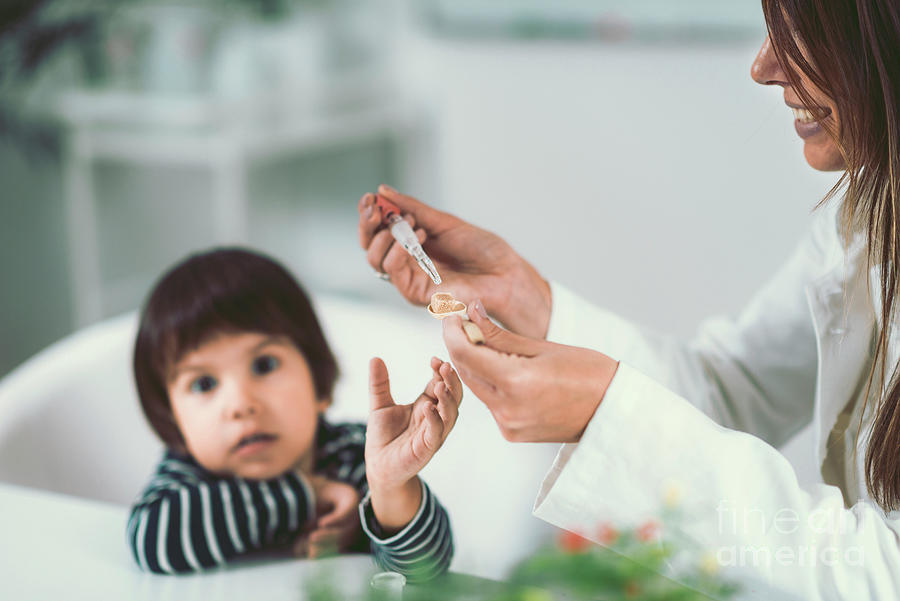 Nature Photograph - Homeopath Giving Remedy To Child #10 by Microgen Images/science Photo Library