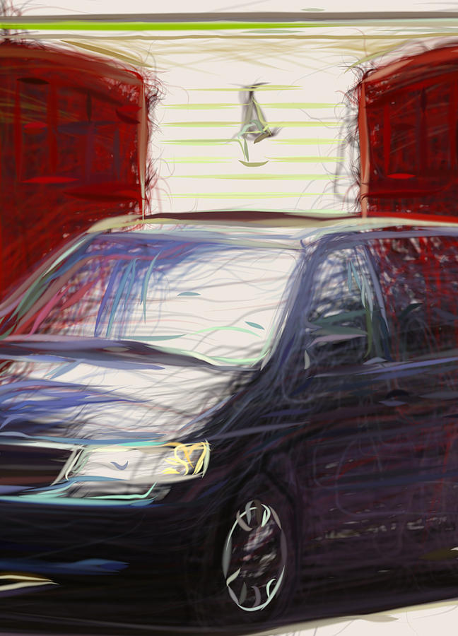 Honda Odyssey Drawing Digital Art by CarsToon Concept - Pixels