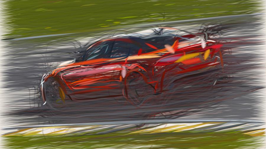 Jaguar XE SV Project 8 Drawing #11 Digital Art by CarsToon Concept