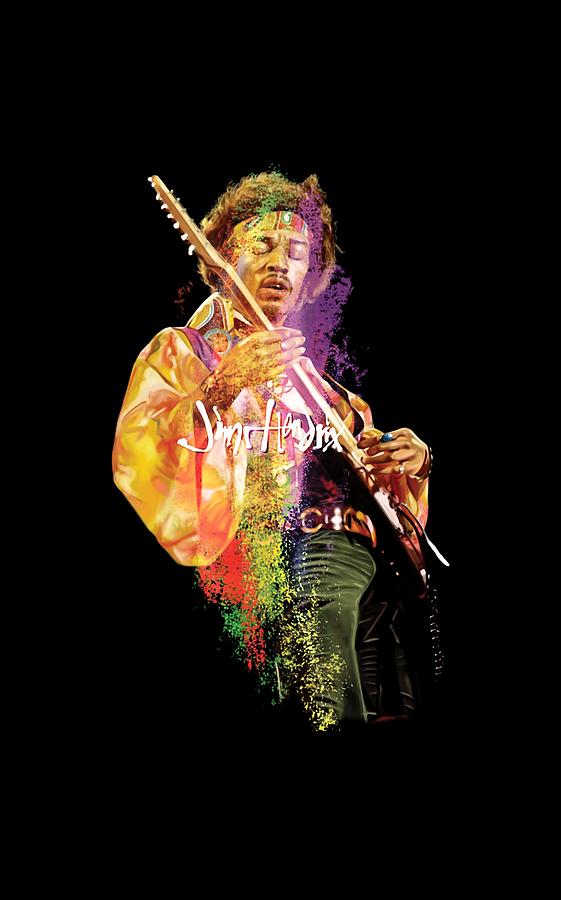 Cool Digital Art - Jimi Hendrix #10 by Axia Awaw