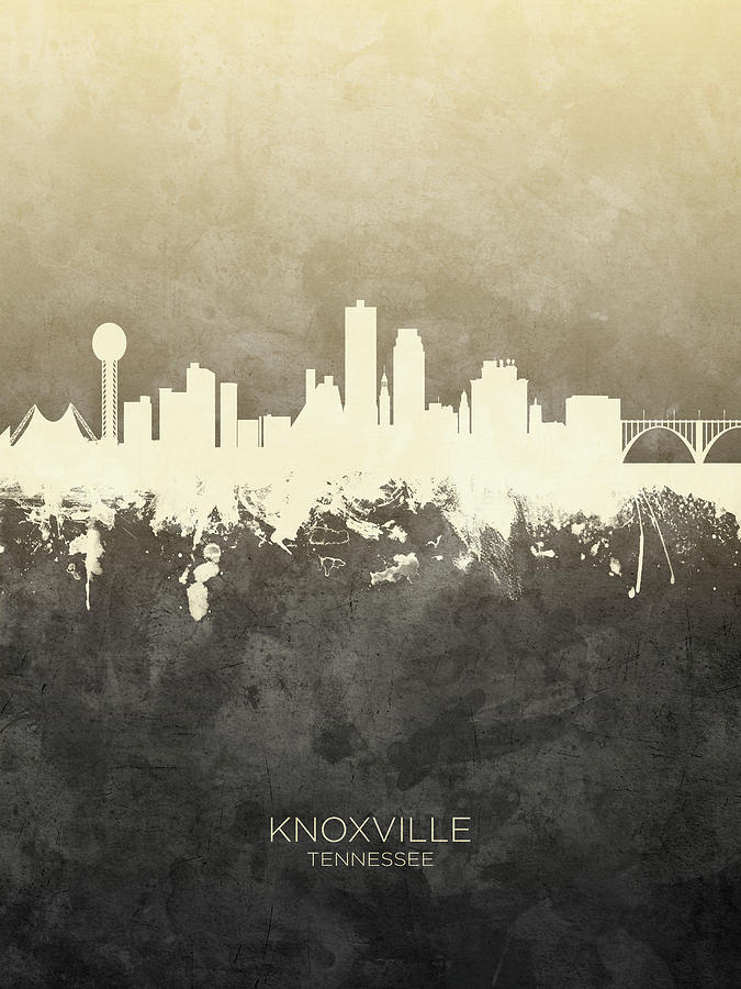 Knoxville Tennessee Skyline #10 Digital Art by Michael Tompsett