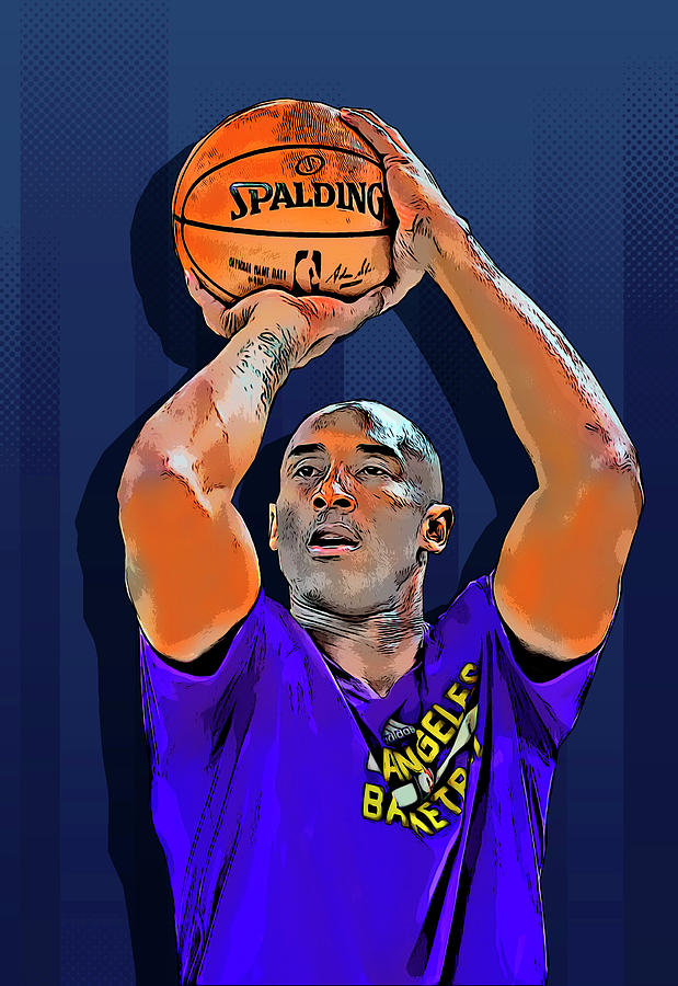 Kobe Bean Bryant Digital Art by Nadezhda Zhuravleva