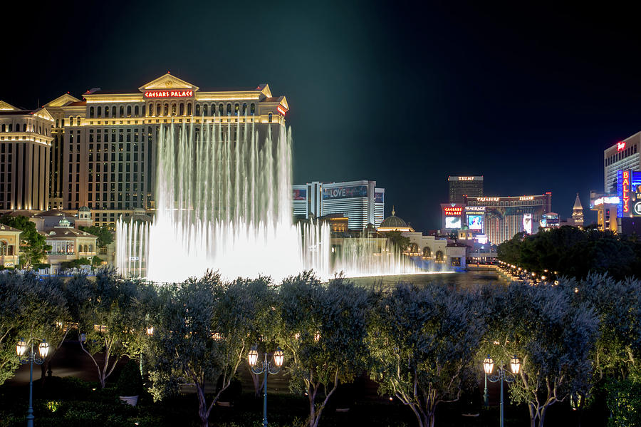 Las Vegas Nevada Strip And Surroundings At Night #10 Photograph by Alex Grichenko