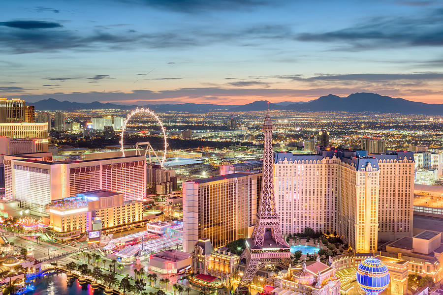 Las Vegas Photograph - Las Vegas, Nevada, Usa Skyline #10 by Sean Pavone