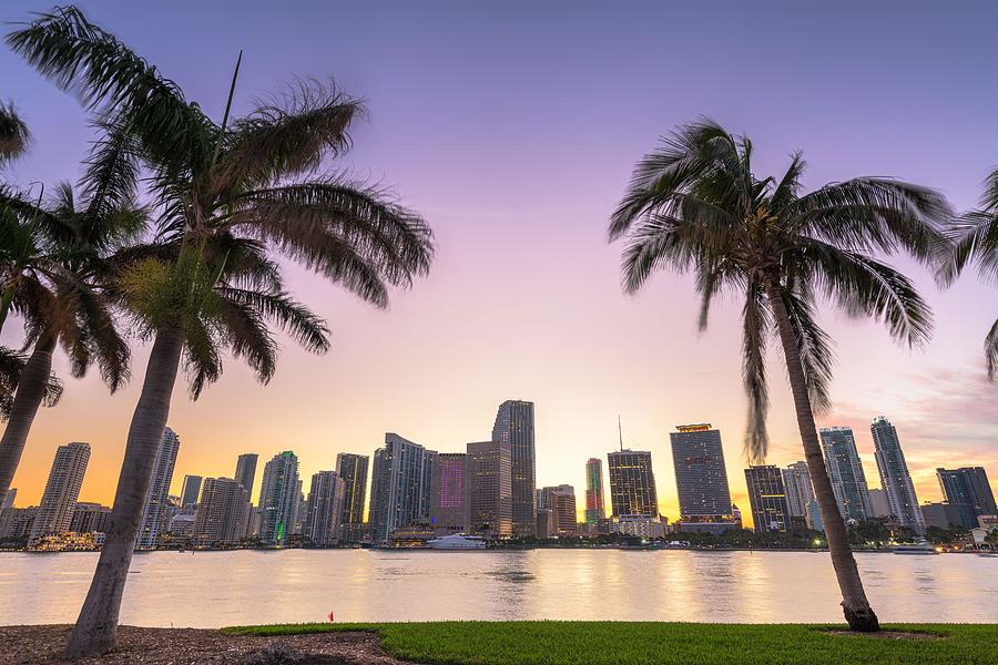 Miami Photograph - Miami, Florida, Usa Downtown Skyline #10 by Sean Pavone