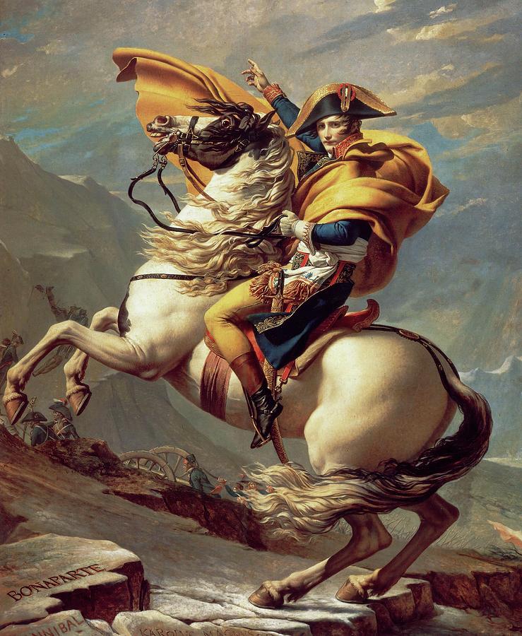 Jacques Louis David Painting - Napoleon Crossing The Alps by Jacques Louis David