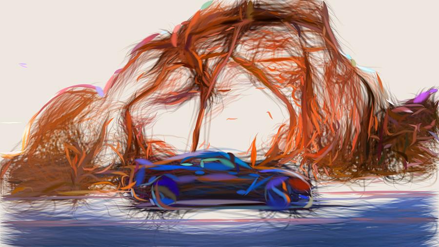 Nissan GT R Track Edition Drawing #11 Digital Art by CarsToon Concept