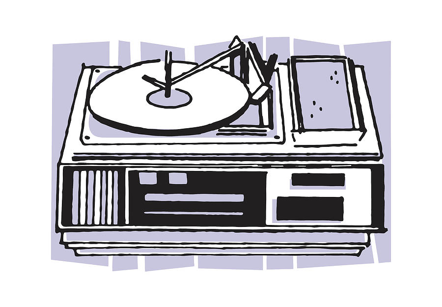 Music Drawing - Record Player #10 by CSA Images