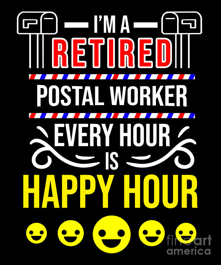 Retirement Post Office Retired Postal Worker Gift Digital Art by ...