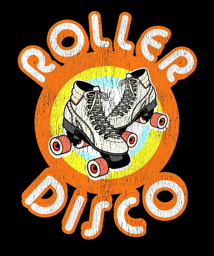 Roller Disco Derby Vintage Distressed Design 70s 80s Digital Art by ...