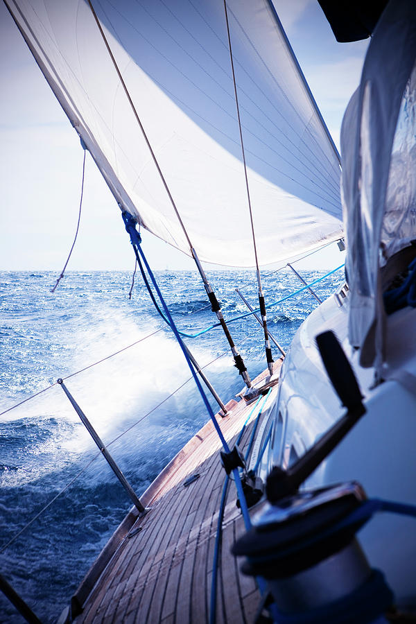 Sailing In The Wind With Sailboat Photograph by Mbbirdy