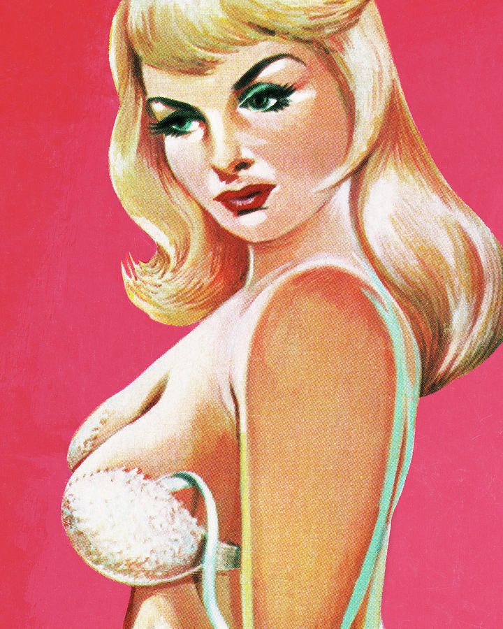 Vintage Drawing - Sexy Woman #10 by CSA Images