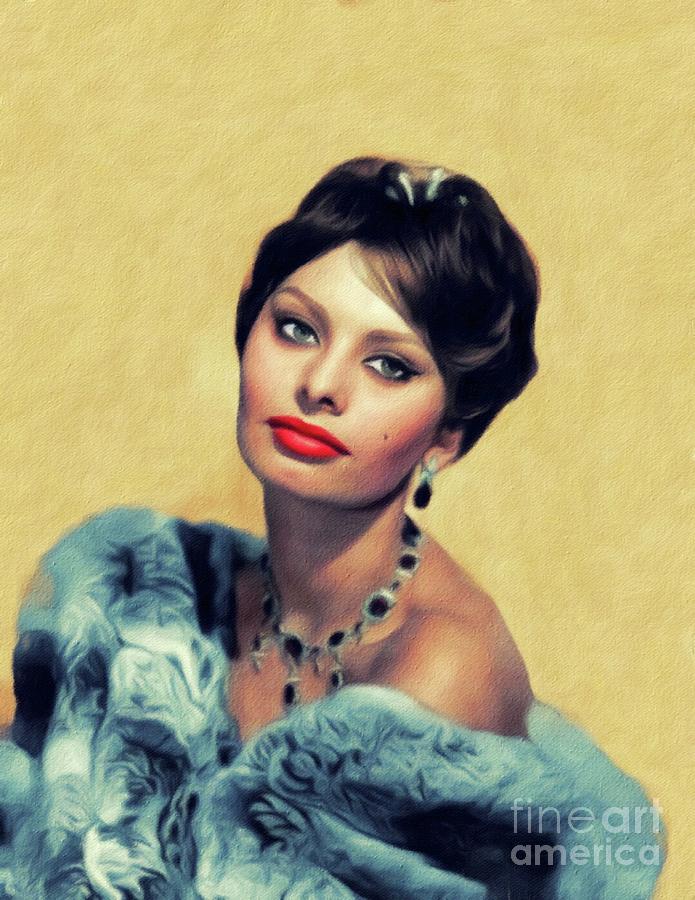 Sophia Loren Vintage Movie Star Painting By Esoterica Art Agency