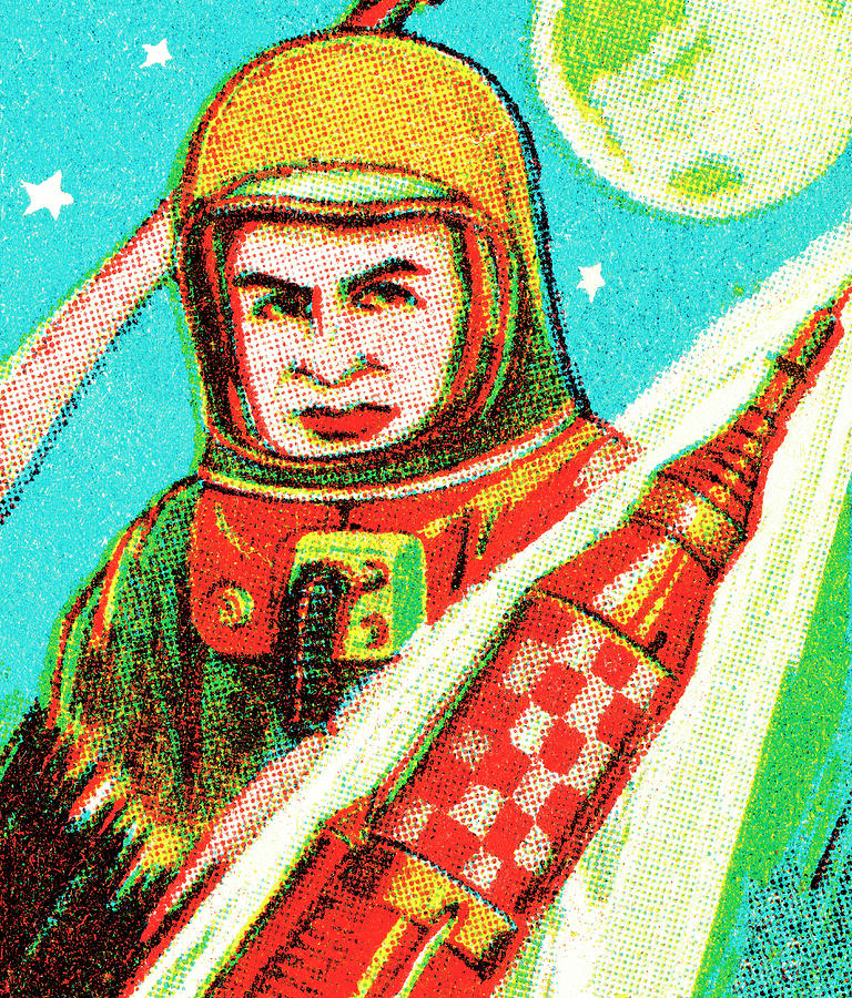 Science Fiction Drawing - Spaceman #10 by CSA Images