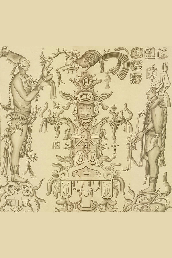 Spanish Explorer Drawings of Mayan People from Archaeology Painting by ...