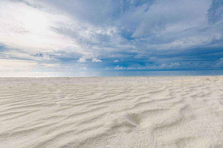 Summer Beach Background. Sand And Sea Photograph by Levente Bodo - Fine