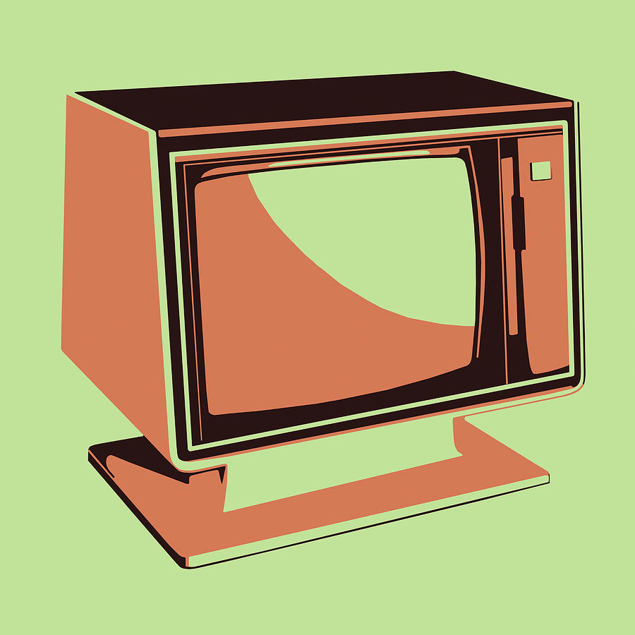 Device Drawing - Television Set #10 by CSA Images