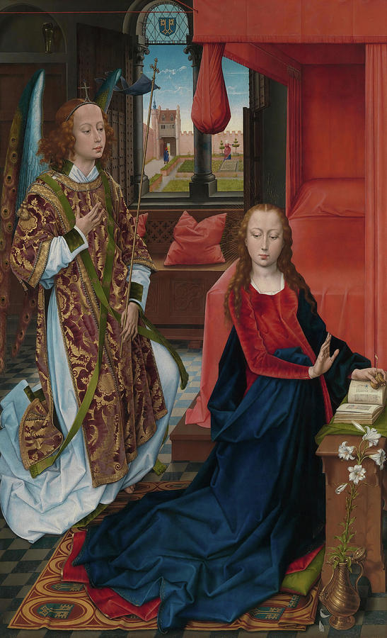 Hans Memling Painting - The Annunciation. #10 by Hans Memling