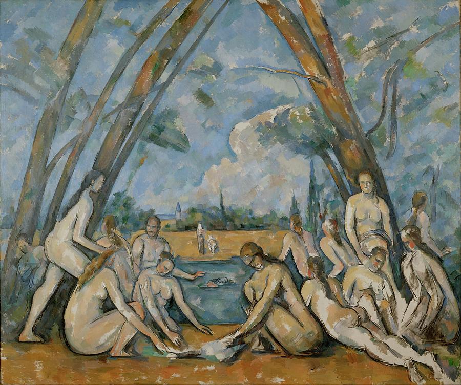 Paul Cezanne Painting - The Large Bathers by Paul Cezanne