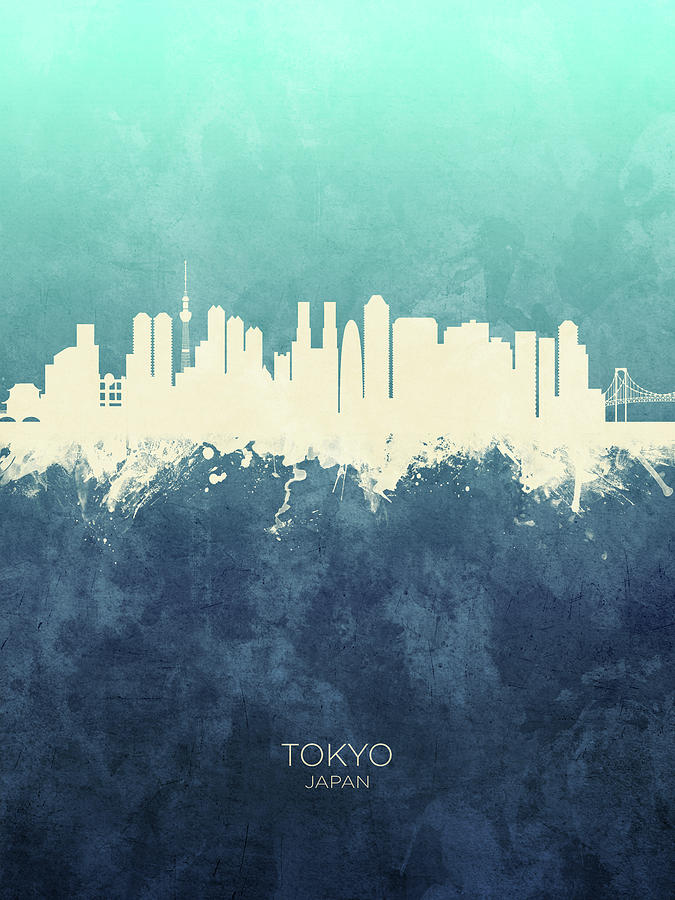 Tokyo Japan Skyline #10 Digital Art by Michael Tompsett
