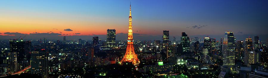 Tokyo Panorama At Sunset Photograph by Vladimir Zakharov