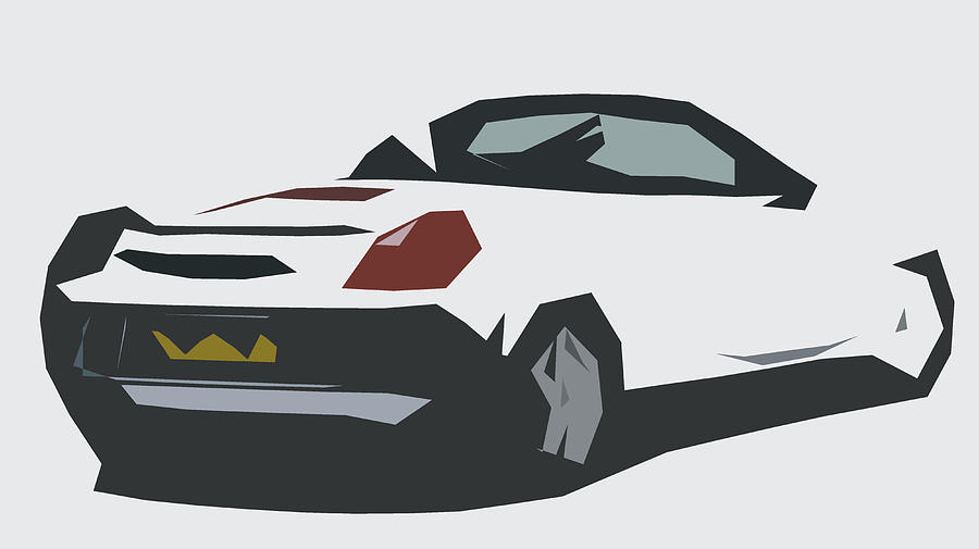 Toyota MR2 Roadster Abstract Design Digital Art by CarsToon Concept ...