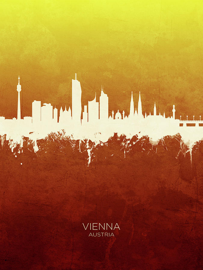 Vienna Austria Skyline Digital Art by Michael Tompsett - Fine Art America