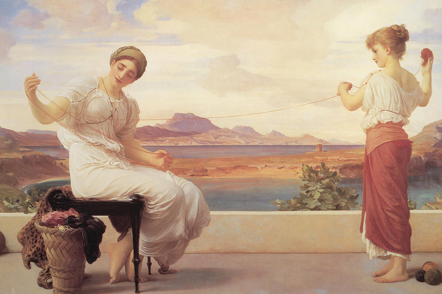 Greek Painting - Winding the Skein #10 by Frederic Leighton