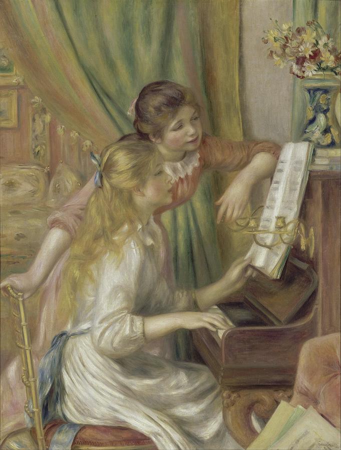 Young Girls At The Piano Painting by Pierre-auguste Renoir Young Girls At The Piano Painting by Pierre-auguste Renoir