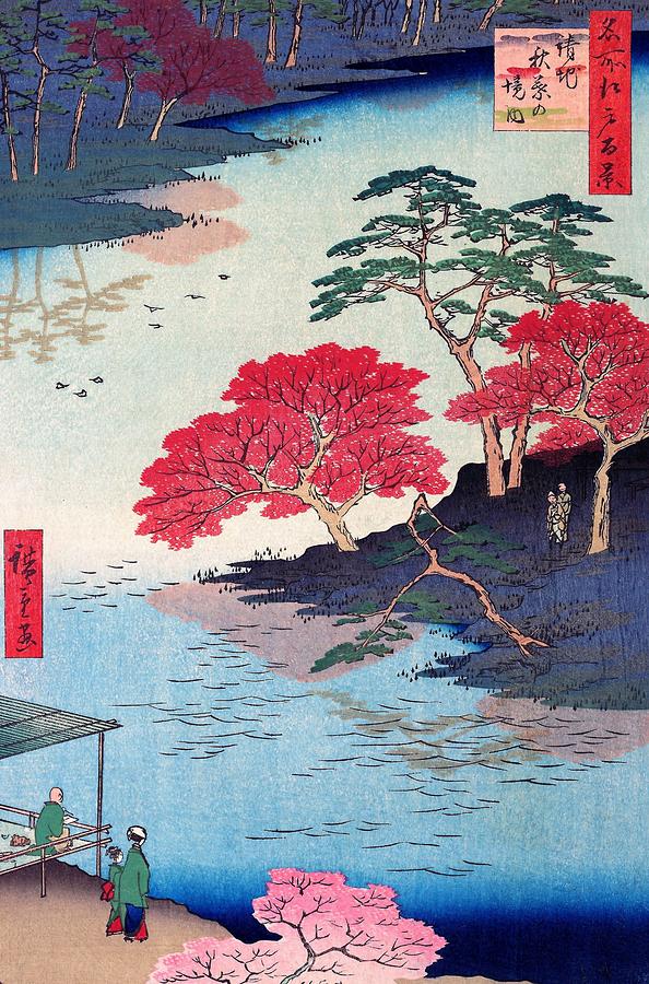 Utagawa Hiroshige Painting - 100 Famous Views Of Edo - Ukeji, Inside Akiba Shrine by Utagawa Hiroshige Utagawa Hiroshige Painting - 100 Famous Views Of Edo - Ukeji, Inside Akiba Shrine by Utagawa Hiroshige