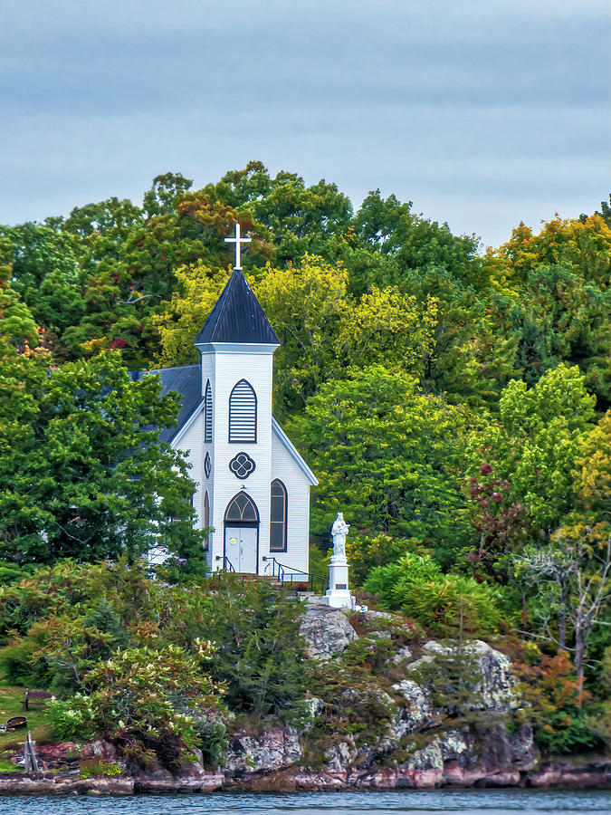 1000 Island - St. Brendans Catholic Church Rockport Ontario Photograph by Leslie Montgomery