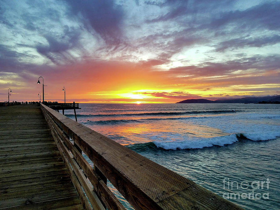 Sunset Photograph - 101214 Sunset from the Pismo Pier by Craig Corwin