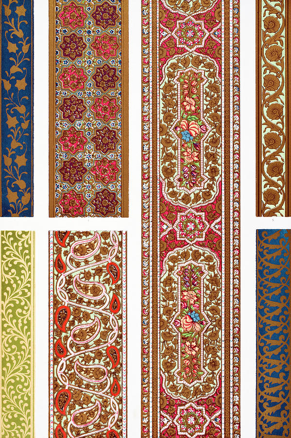 19th Drawing - The Grammar Of Ornament. Indian No 5 Bis by Ken Welsh 19th Drawing - The Grammar Of Ornament. Indian No 5 Bis by Ken Welsh