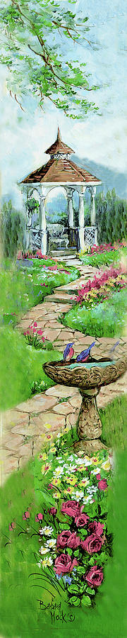 Nature Painting - 10331 Pathway To The Gazebo by Barbara Mock