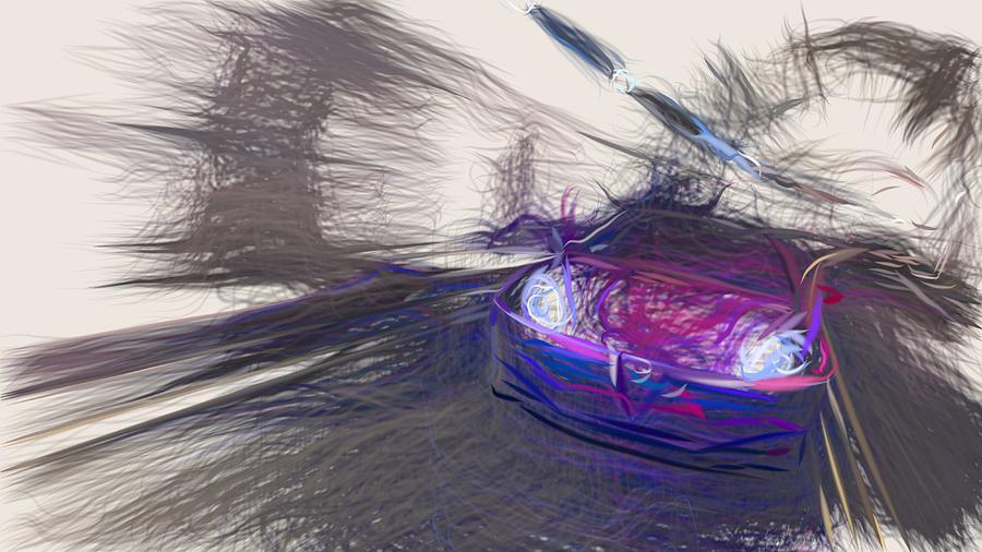 Alfa Romeo Disco Volante Touring Draw #12 Digital Art by CarsToon Concept