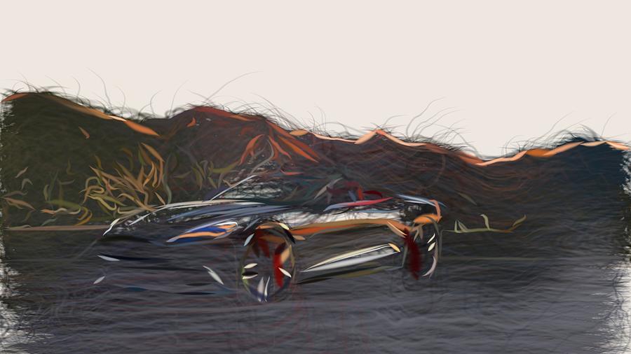 Aston Martin Vanquish Volante Drawing #12 Digital Art by CarsToon Concept