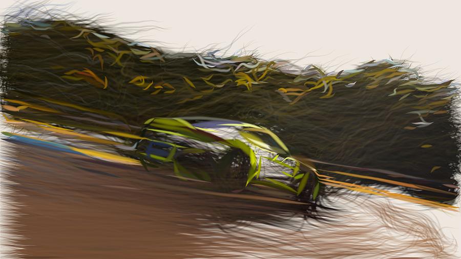 Aston Martin Vantage Drawing #12 Digital Art by CarsToon Concept