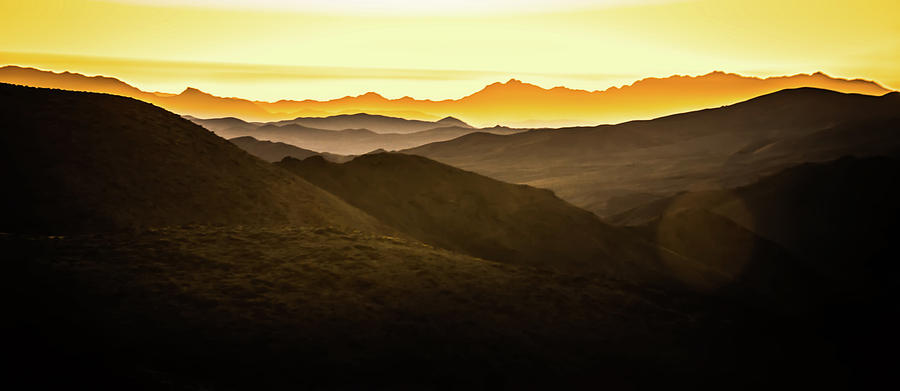 Beautiful Sunrise Over Mountain Layers Over Death Valley Nationa #11 Photograph by Alex Grichenko